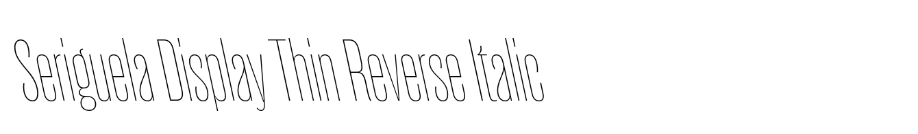 Seriguela Display Thin Reverse Italic